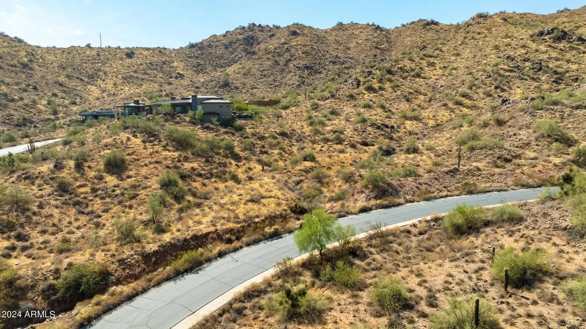 The road curving up through Shadow Canyon toward the parcel